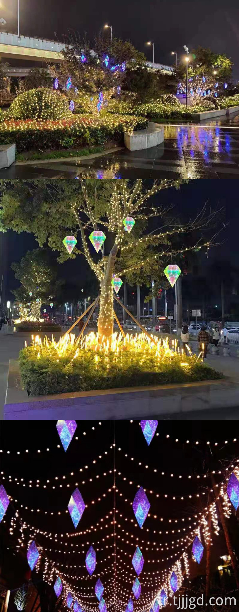 External rainproof decorative diamond lamp